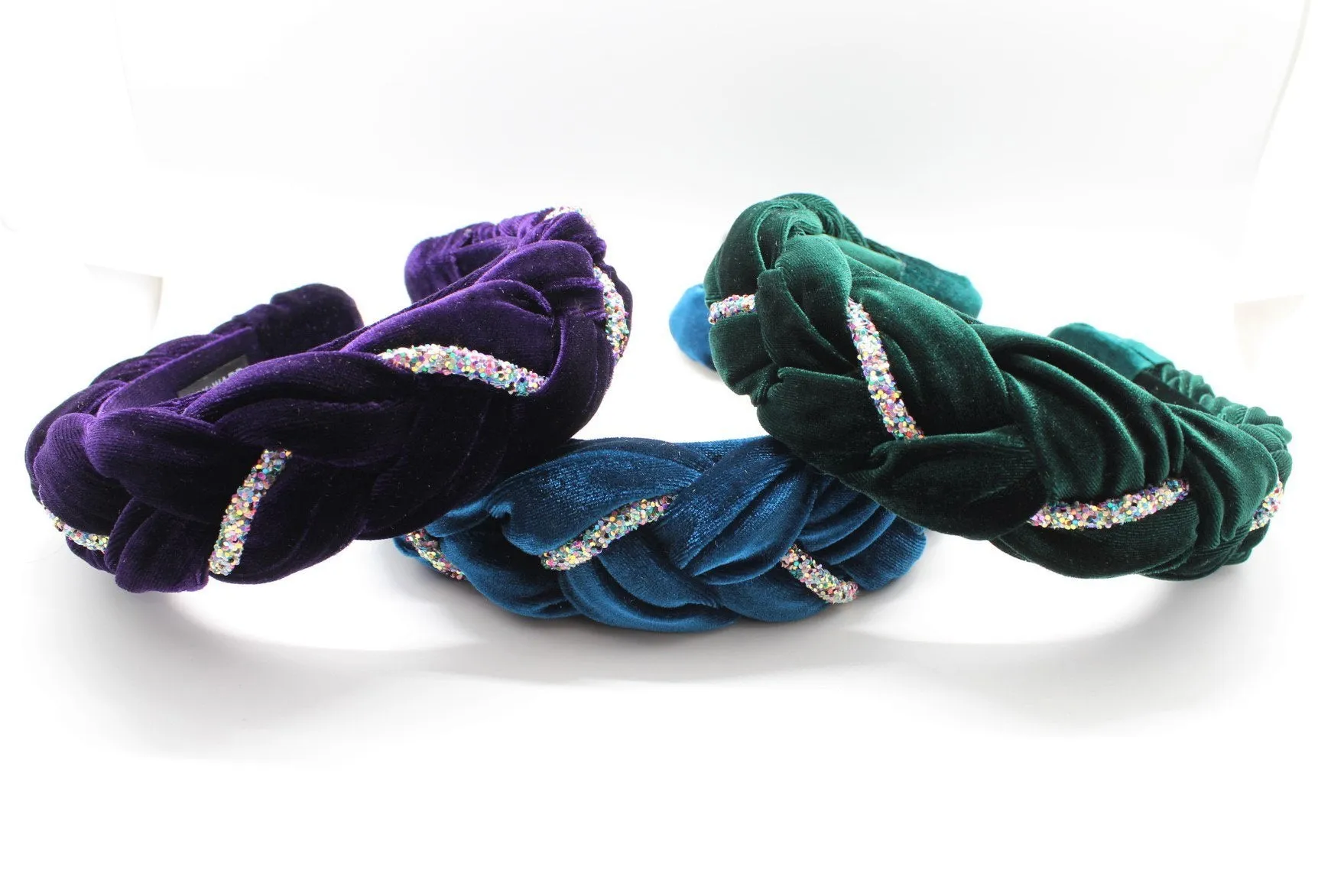 Orchid Velvet and Rhinestones Headband