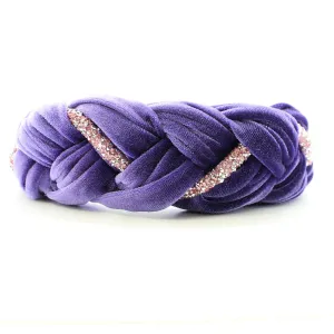 Orchid Velvet and Rhinestones Headband