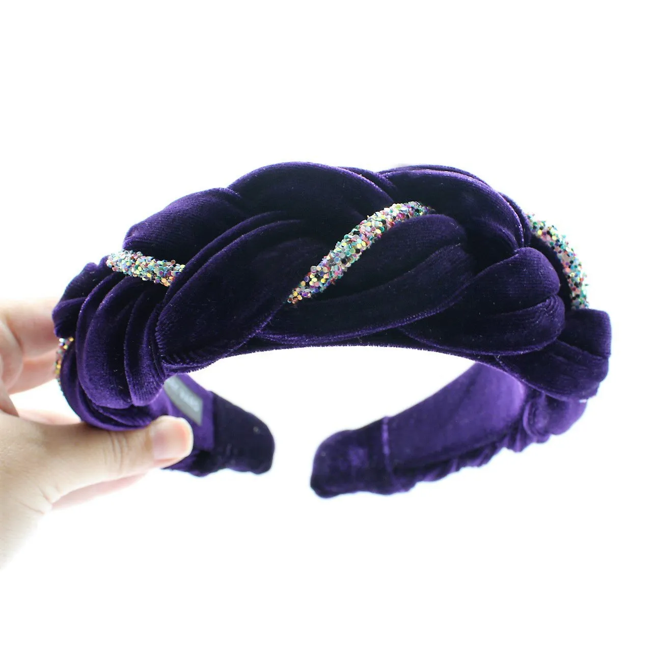 Orchid Velvet and Rhinestones Headband