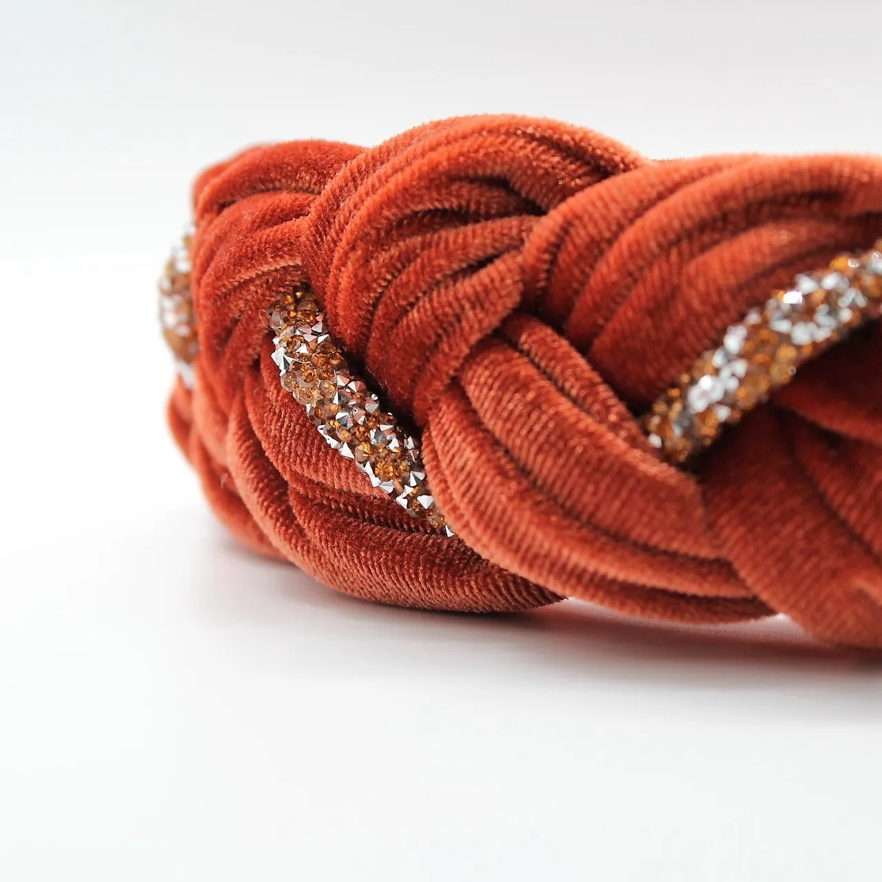 Orchid Velvet and Rhinestones Headband