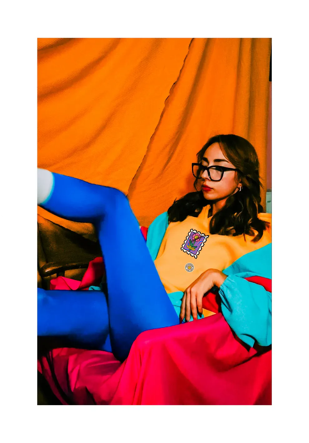 Oversize Tri-Color Aesthetic Hooded Sweater