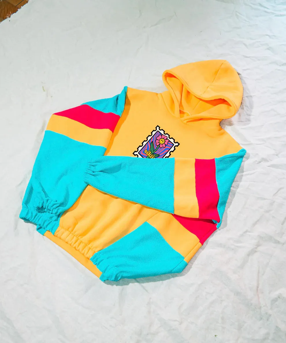 Oversize Tri-Color Aesthetic Hooded Sweater