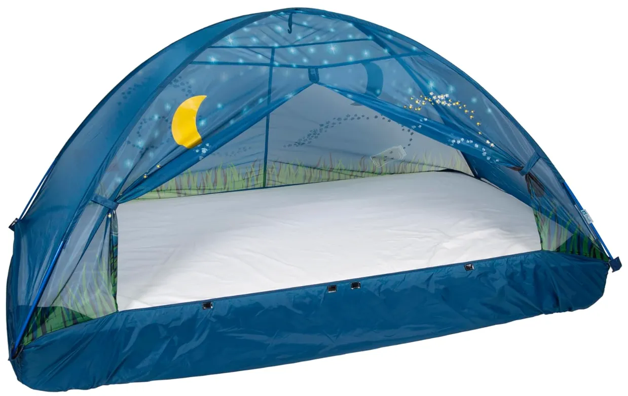 Pacific Play Tents Glow in The Dark Firefly Bed Tent, 77 In X 38 in X 35 in