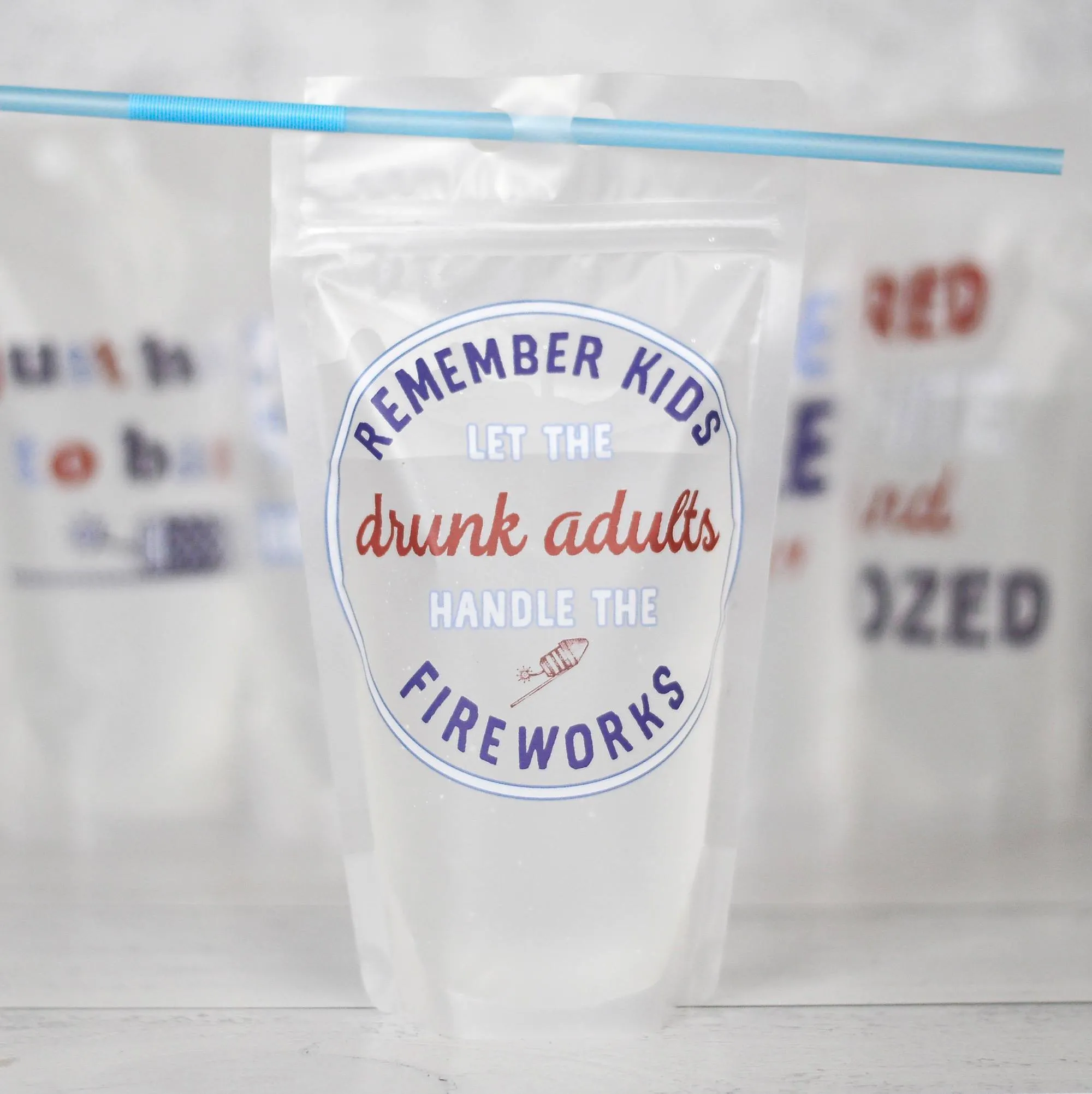 Patriotic Adult Drink Pouch -- 5 Designs!