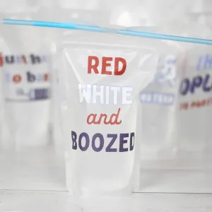 Patriotic Adult Drink Pouch -- 5 Designs!