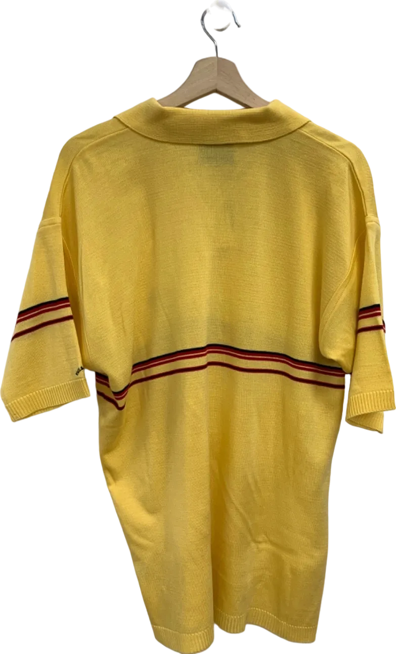 Paul & Shark Yellow Knitted Polo Shirt UK XL