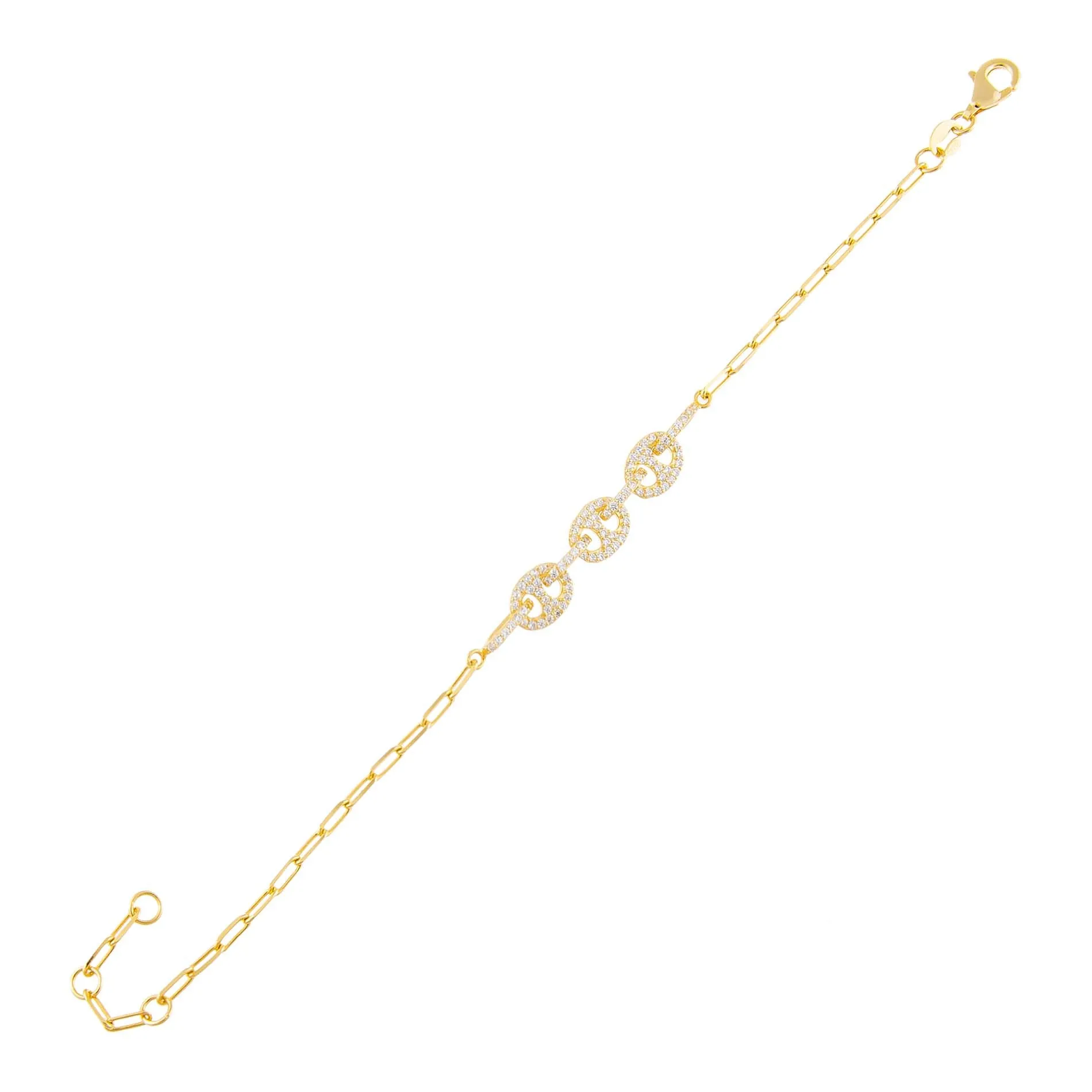 Pavé Mariner Link Bracelet