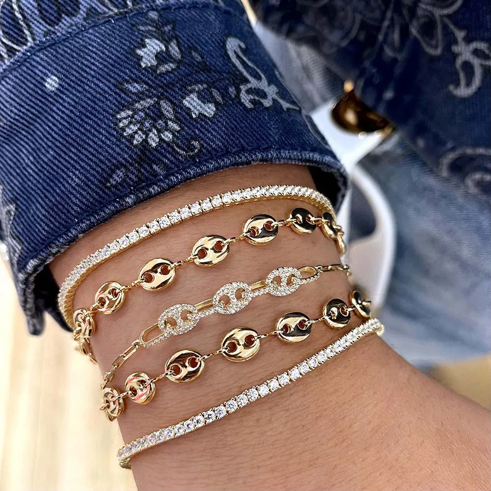 Pavé Mariner Link Bracelet