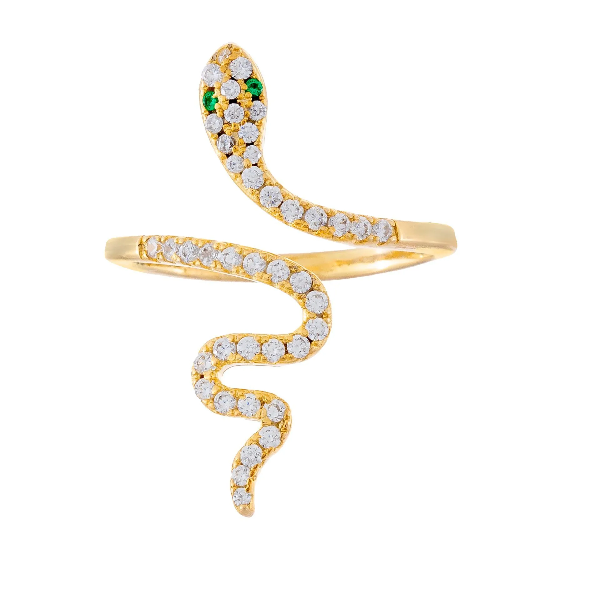 Pavé Snake Wrap Ring