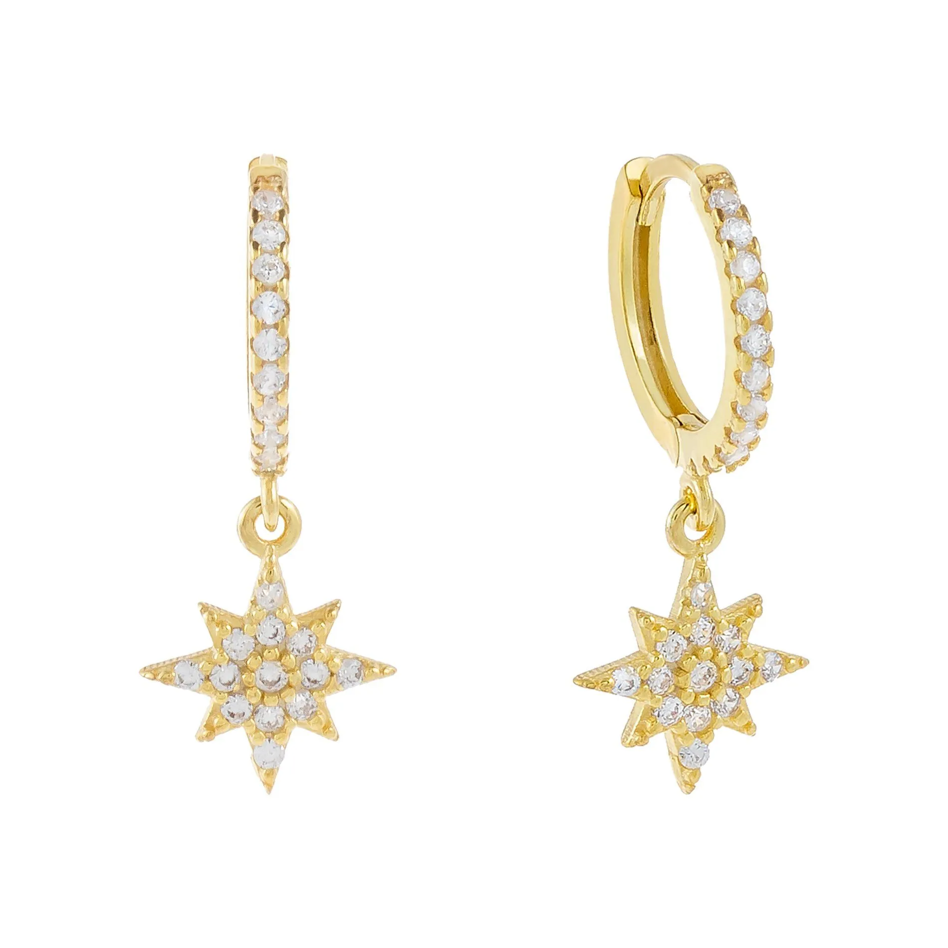 Pavé Starburst Huggie Earring