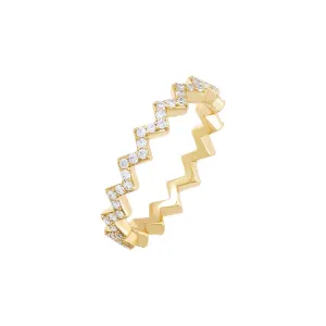 Pavé Zig Zag Ring