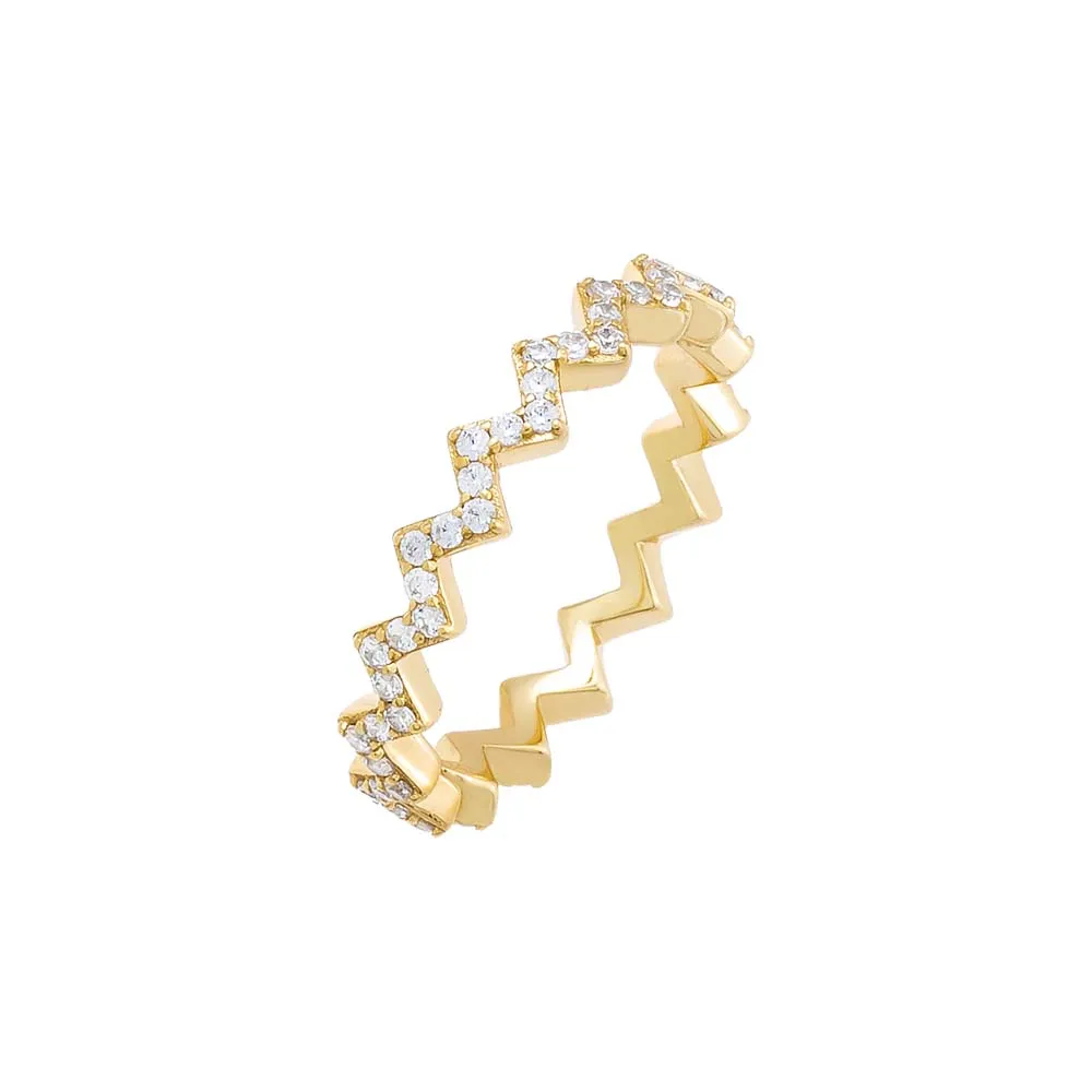 Pavé Zig Zag Ring