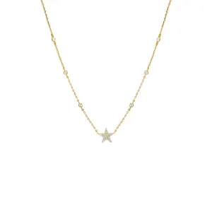 Pave Star X Diamond By The Yard Necklace