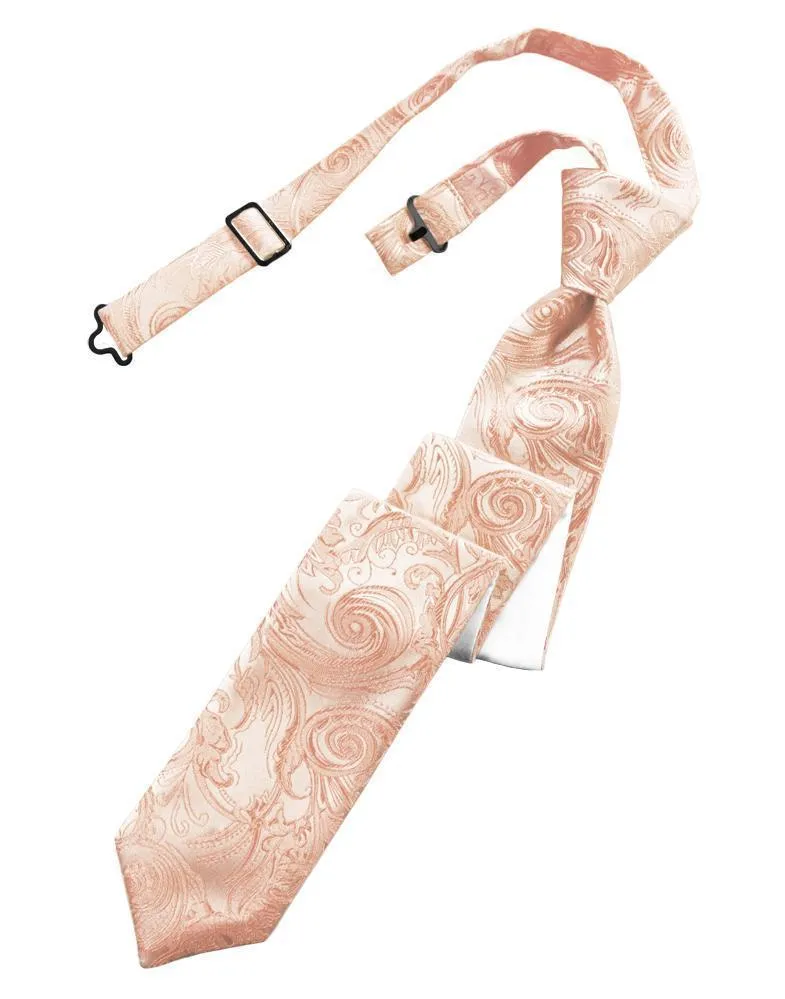 Peach Tapestry Skinny Necktie