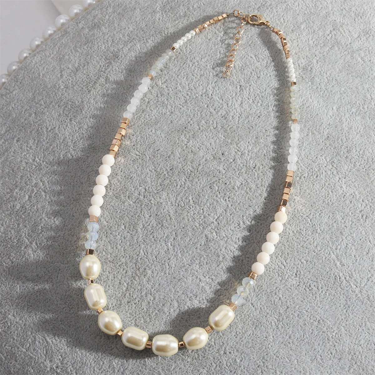 Pearl & Resin Acrylic 18K Gold-Plated Beaded Necklace