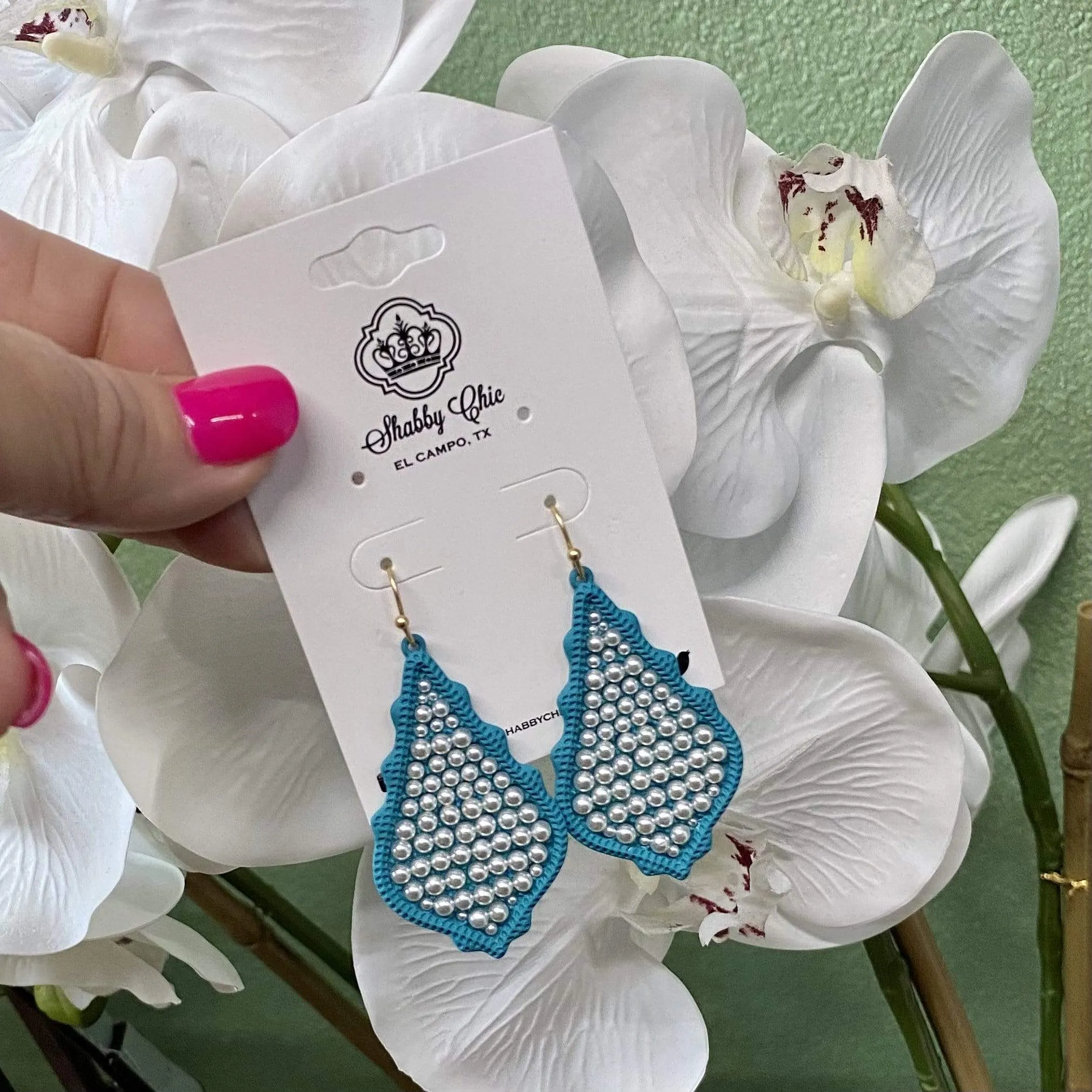 Pearl Girl Earrings - Turquoise