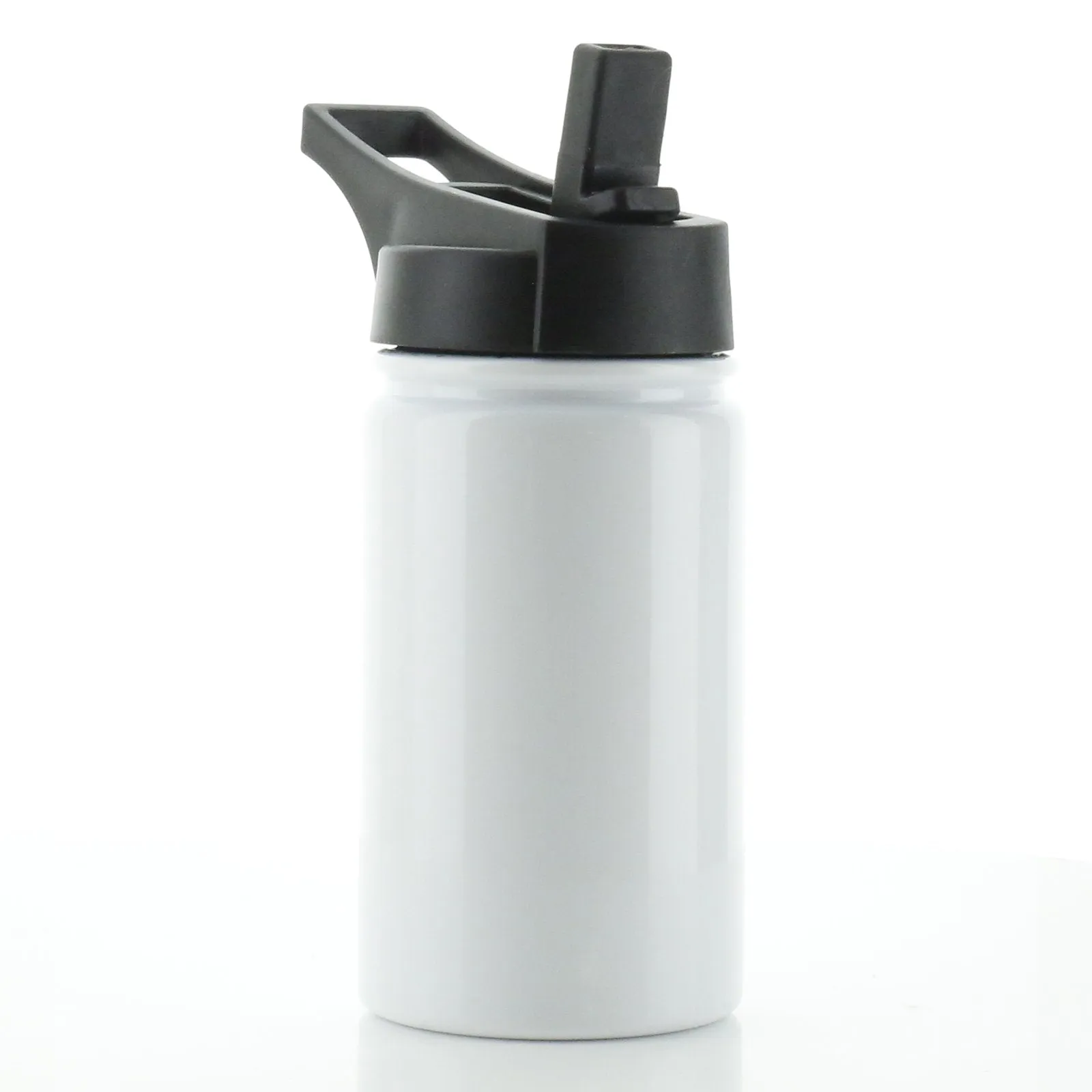 Personalised Penguin Butterflies and Name White Sports Flask