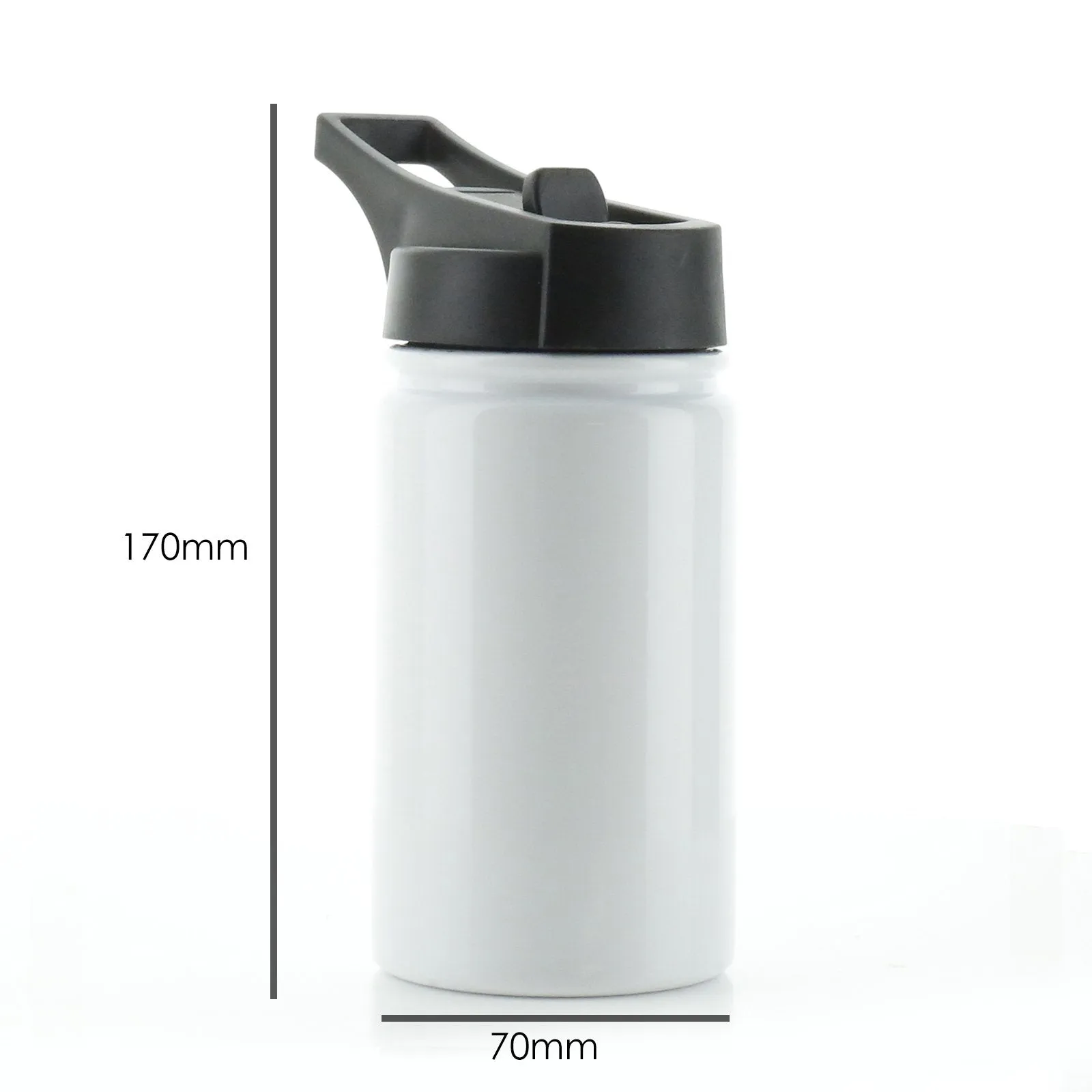 Personalised Penguin Butterflies and Name White Sports Flask