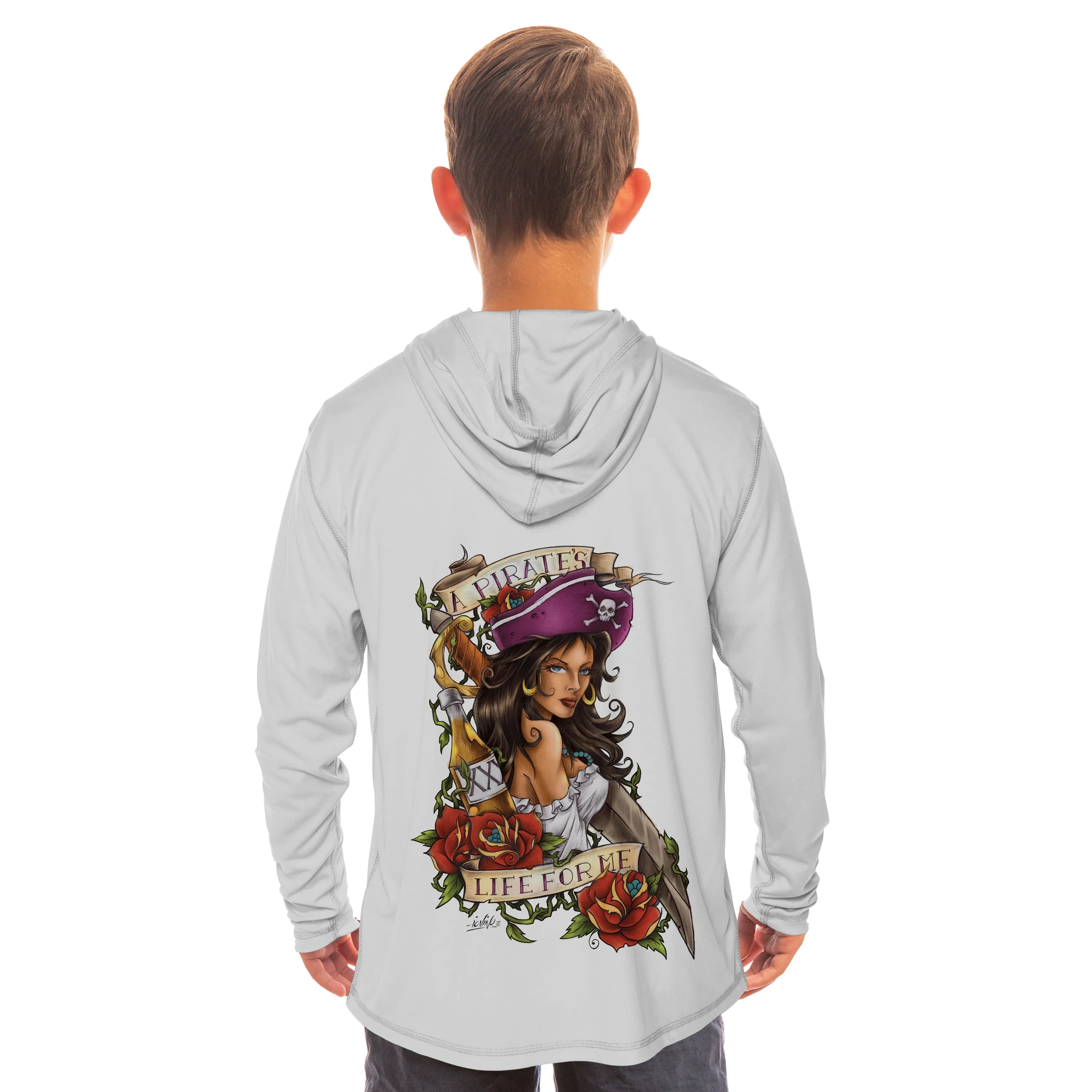 Pirate Girl Youth Solar Hoodie