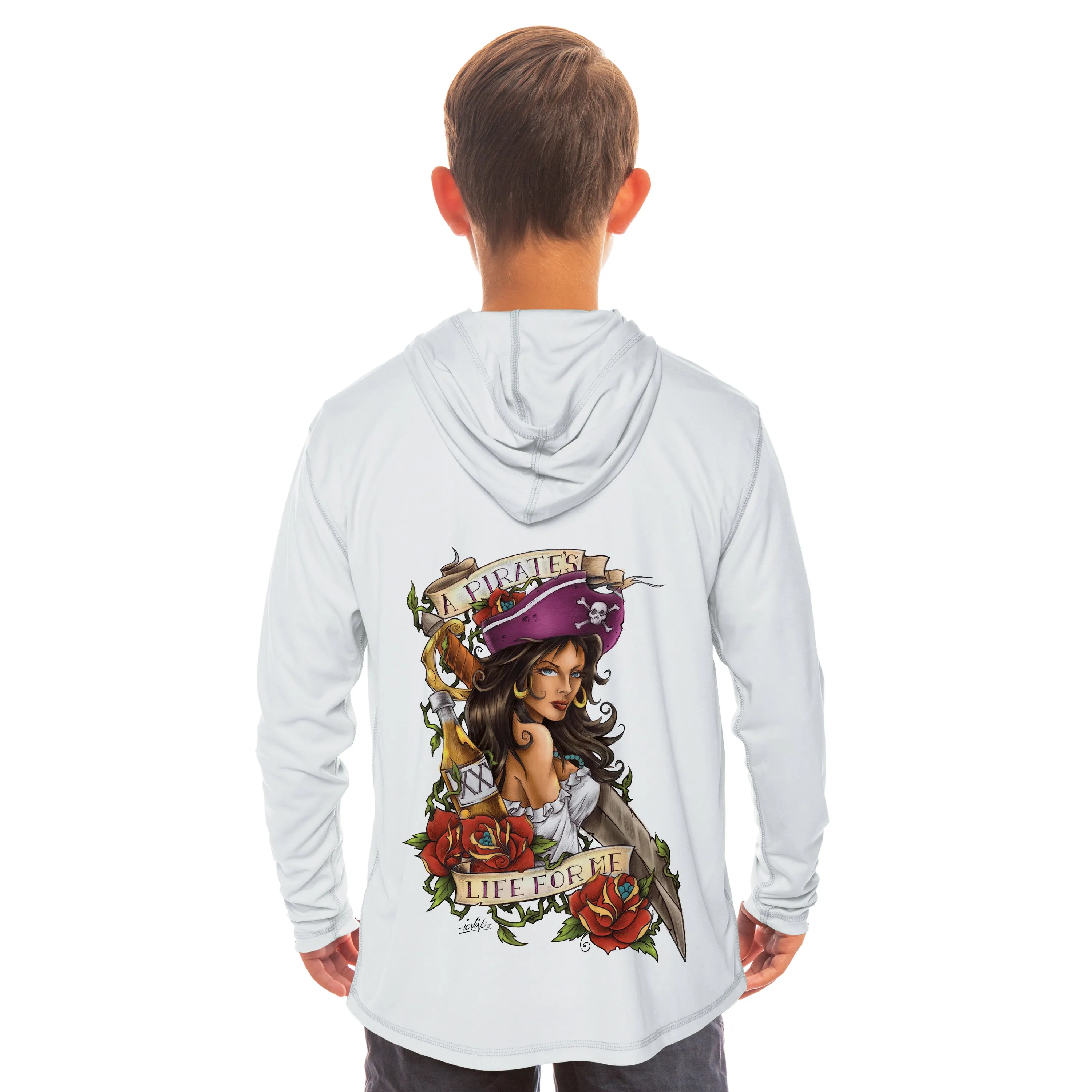 Pirate Girl Youth Solar Hoodie