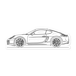 Porsche Cayman S 981 Silhouette Sticker