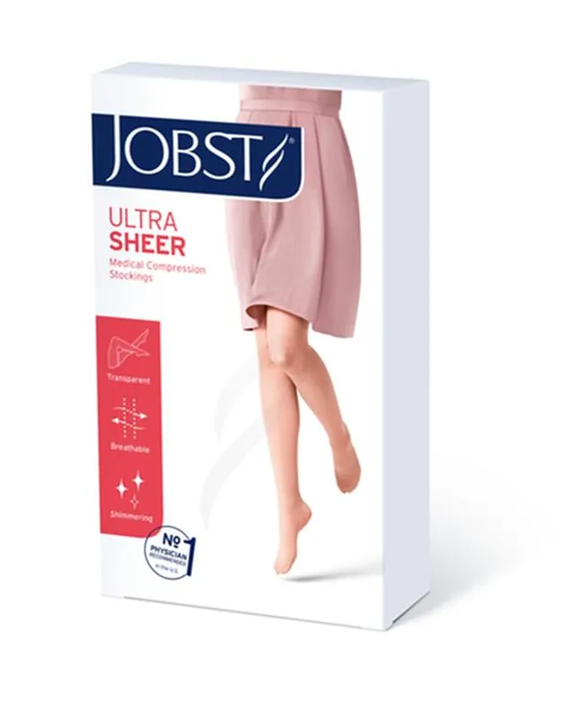 PR/1 JOBST ULTRASHEER WOMEN, THIGH HIGH, 15-20MMHG, SM, ESPRESSO, CLOSED TOE