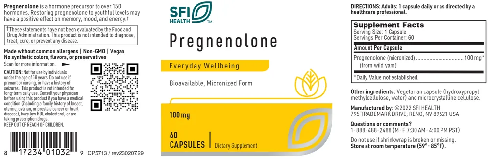 Pregnenolone 100 mg