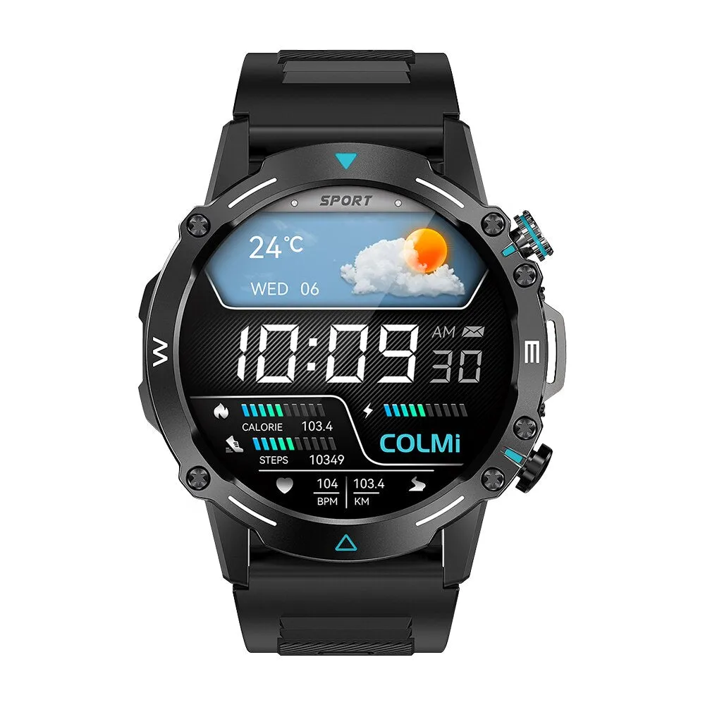 Premium Outdoor Sports Smartwatch for Men – GPS, 1.53" HD Display, Bluetooth Call, Compass, LED Flashlight, 3ATM Waterproof, Fitness & Health Monitoring for Android & iOS