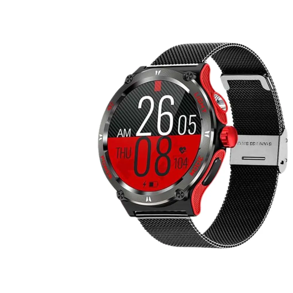 Premium Outdoor Sports Smartwatch for Men – GPS, 1.53" HD Display, Bluetooth Call, Compass, LED Flashlight, 3ATM Waterproof, Fitness & Health Monitoring for Android & iOS