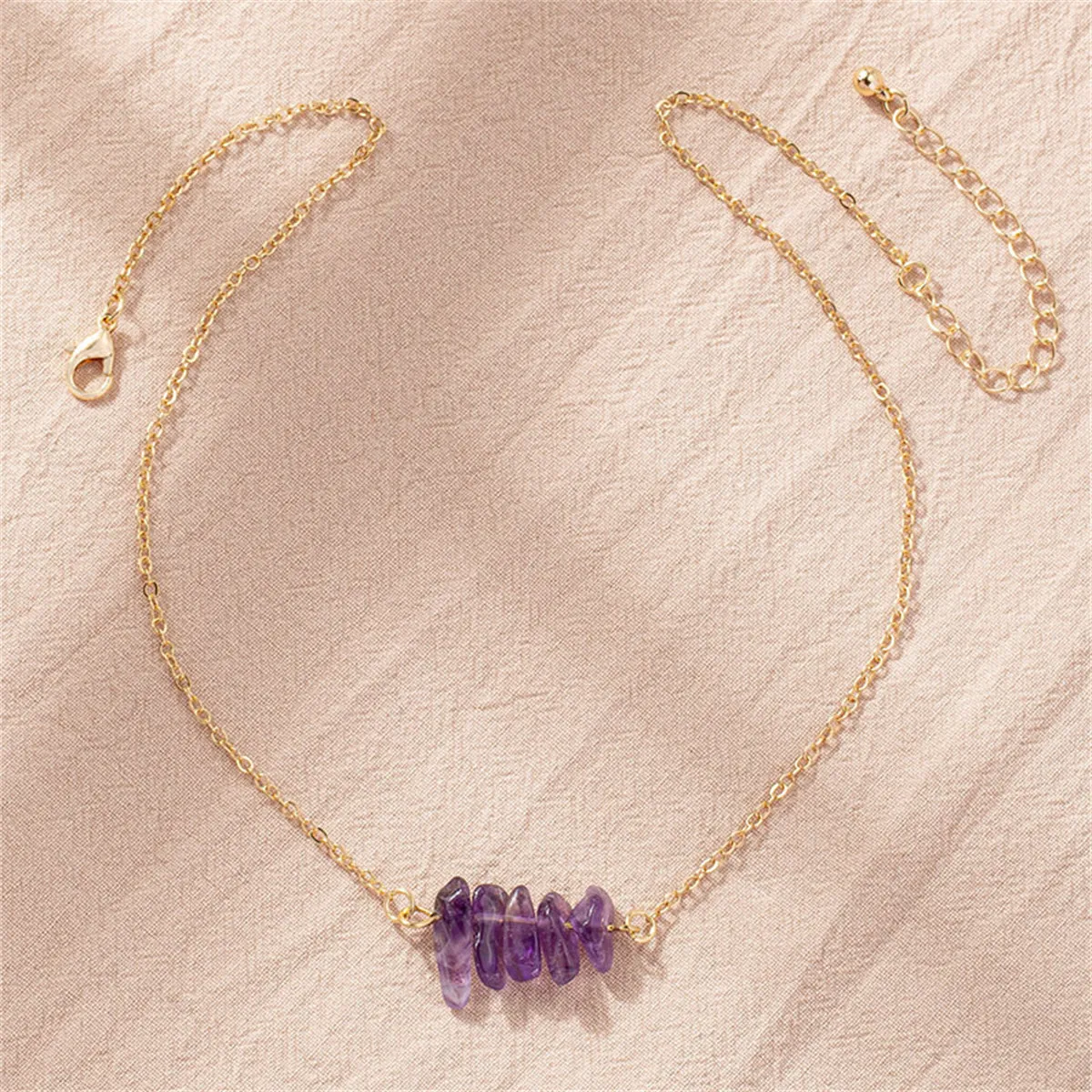 Purple Resin & 18K Gold-Plated Pendant Necklace