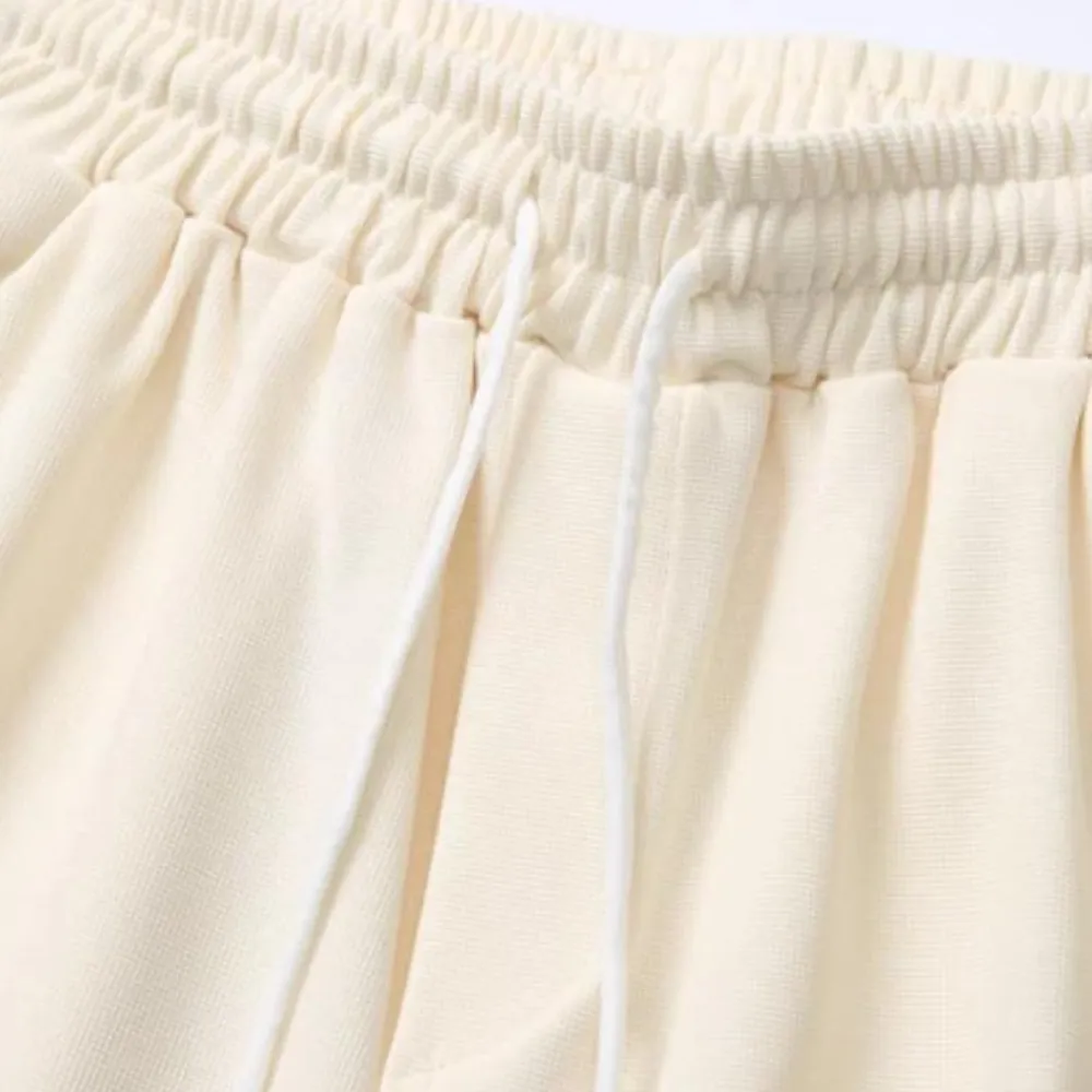 "Casual Star Embroidery Drawstring" Shorts
