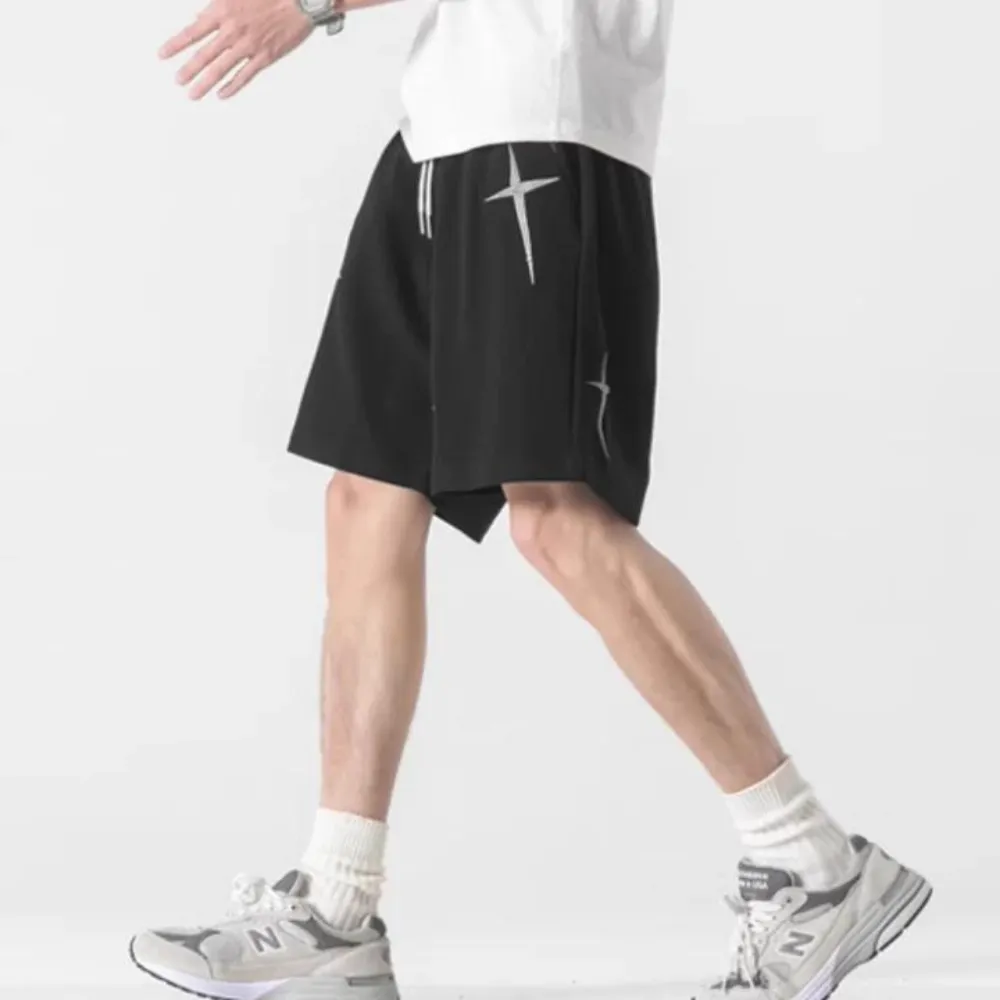 "Casual Star Embroidery Drawstring" Shorts