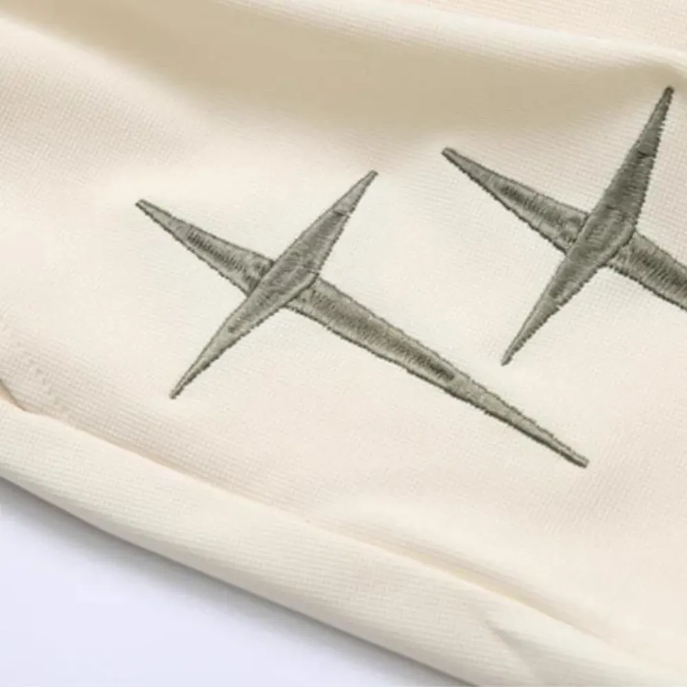 "Casual Star Embroidery Drawstring" Shorts