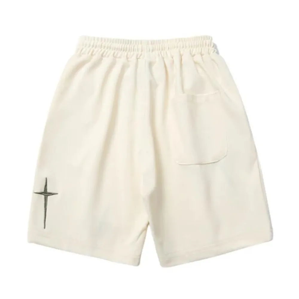 "Casual Star Embroidery Drawstring" Shorts