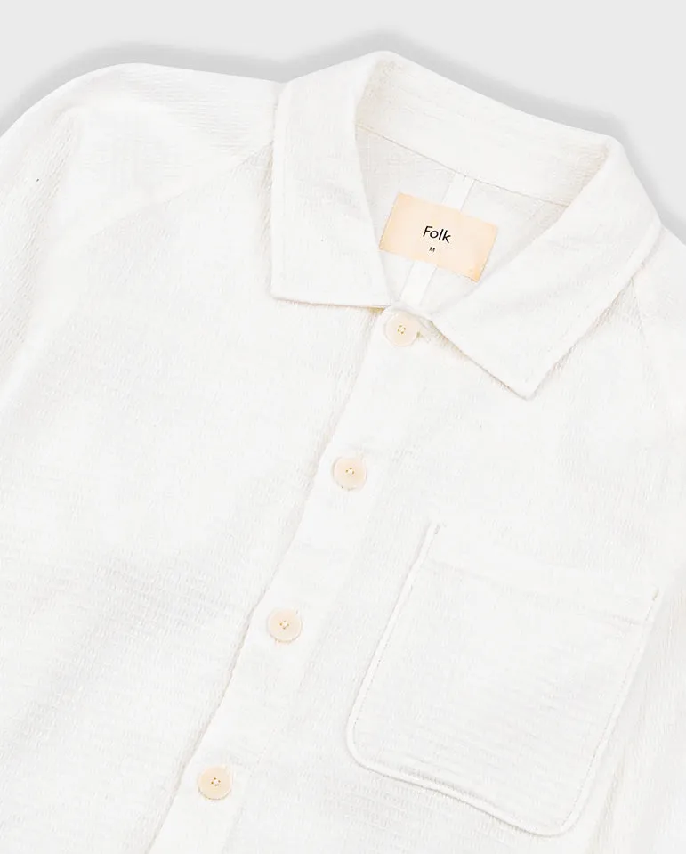 Raglan Shirt White Dropstitch Waffle