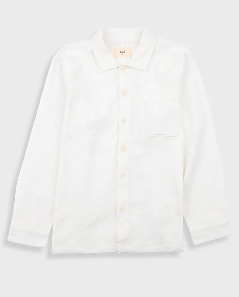 Raglan Shirt White Dropstitch Waffle