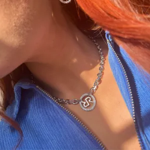 Rebecca Icon Silver Chunky Link Necklace