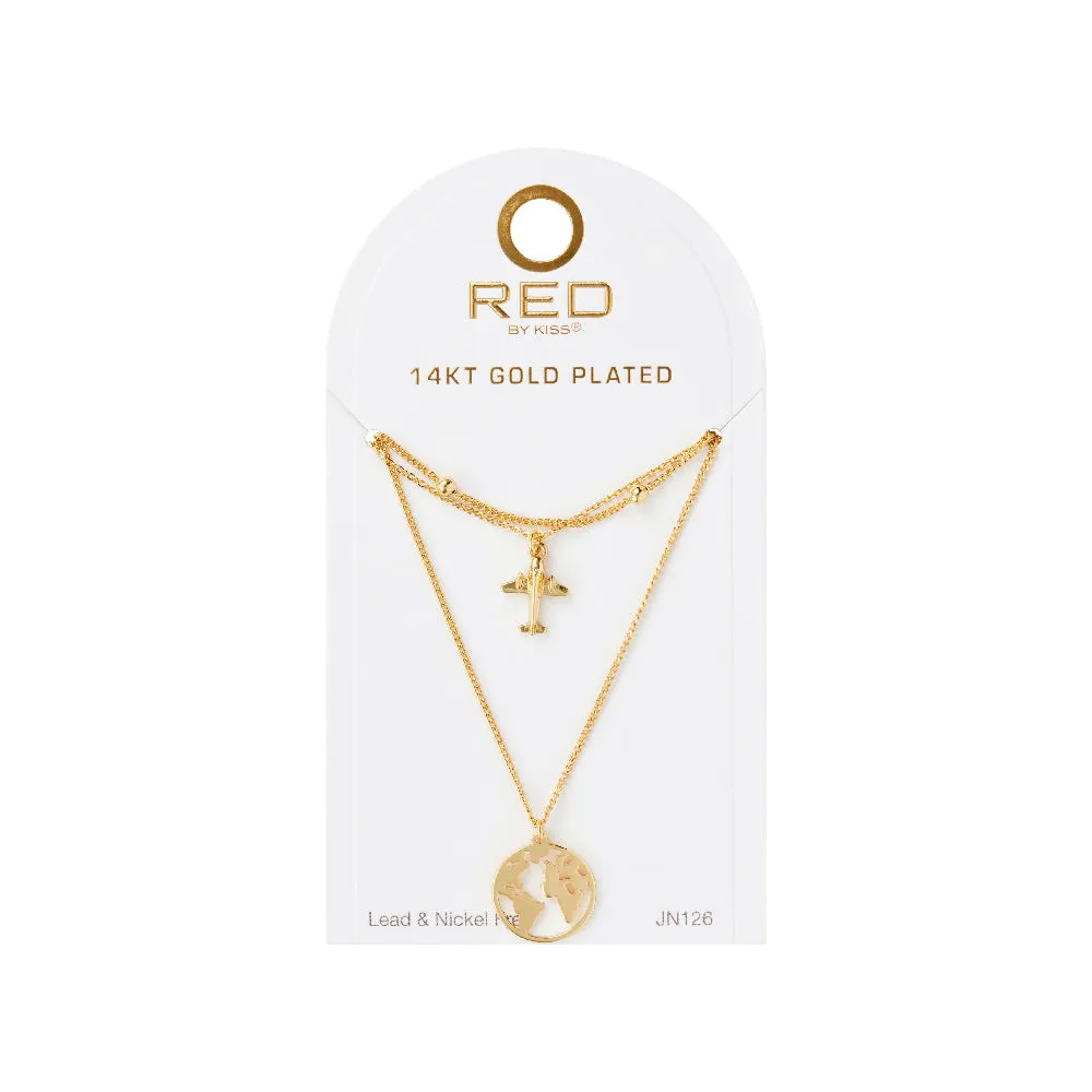 Red By Kiss Jewelry - 14K Gold Plated Necklace