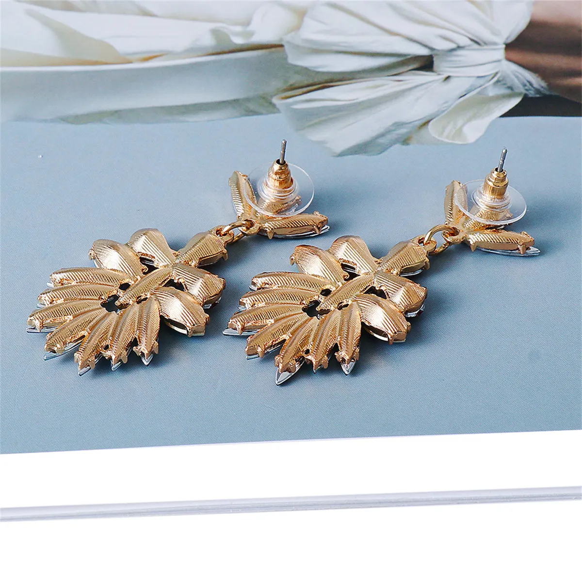 Red Crystal & 18K Gold-Plated Botany Drop Earrings