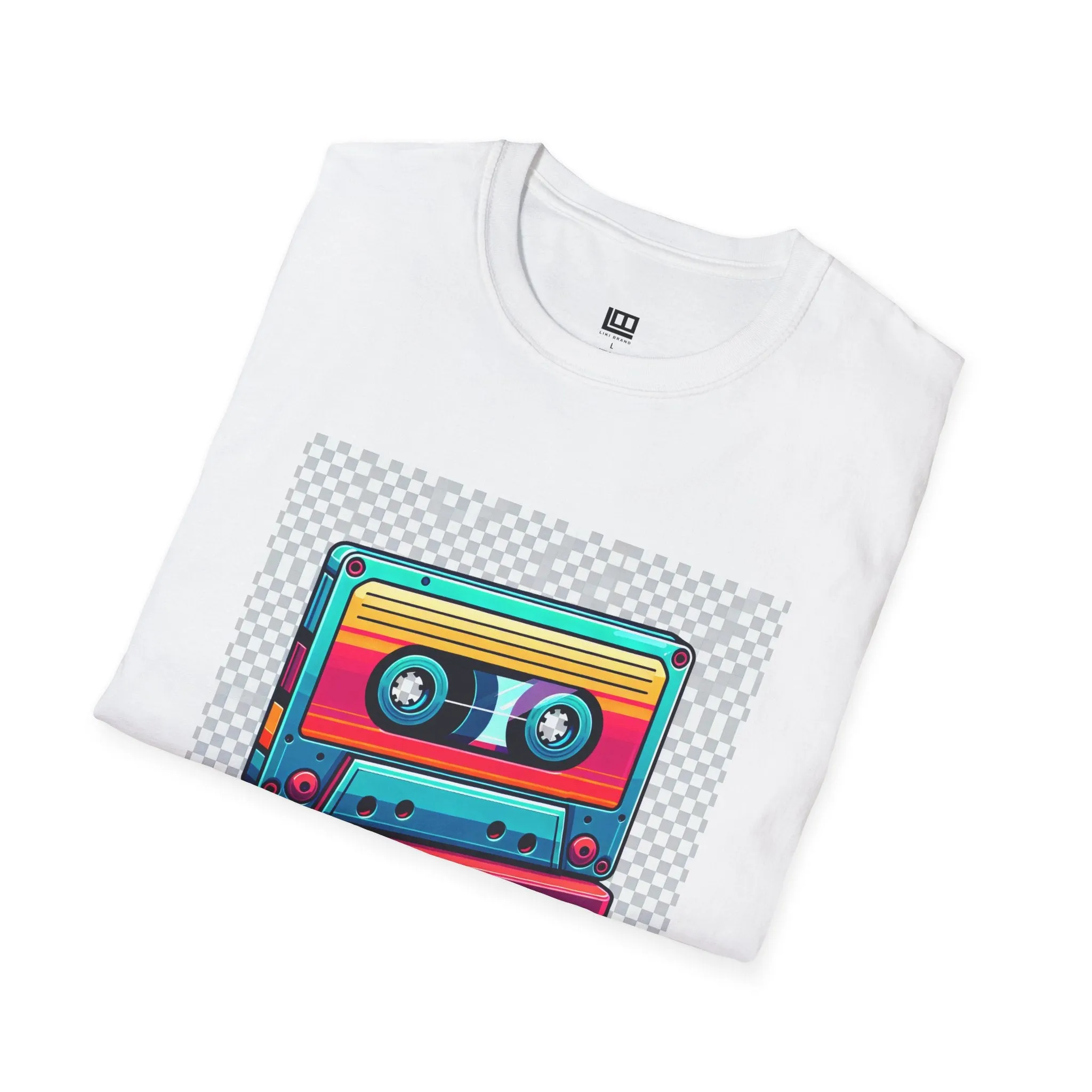Retro Cassette Tape T-Shirt, Vintage 80s Tee, Music Lover Gift, Nostalgia Apparel, Unisex Softstyle Shirt