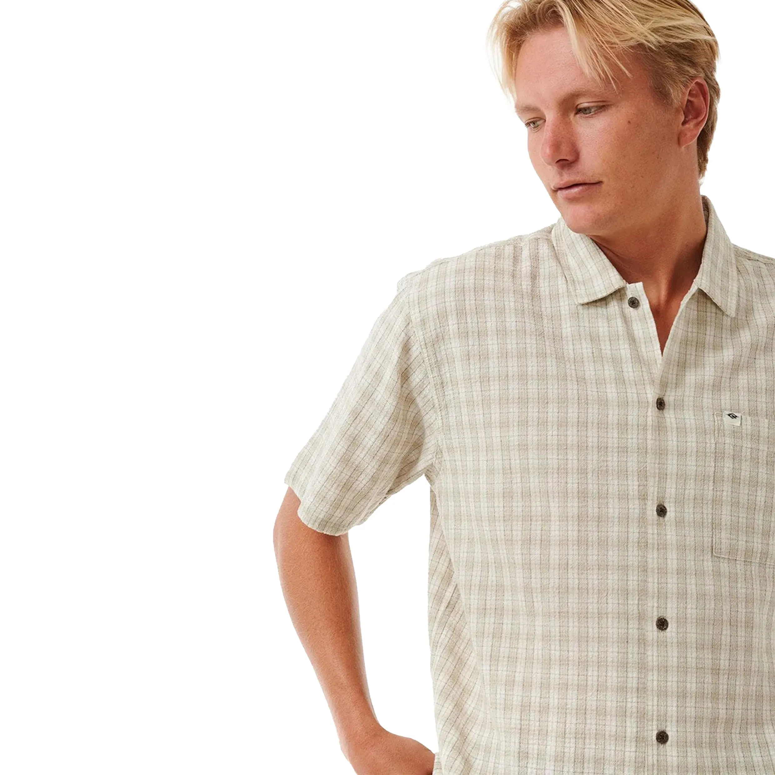 RIP CURL CLASSIC SURF CHECK SHIRT BONE