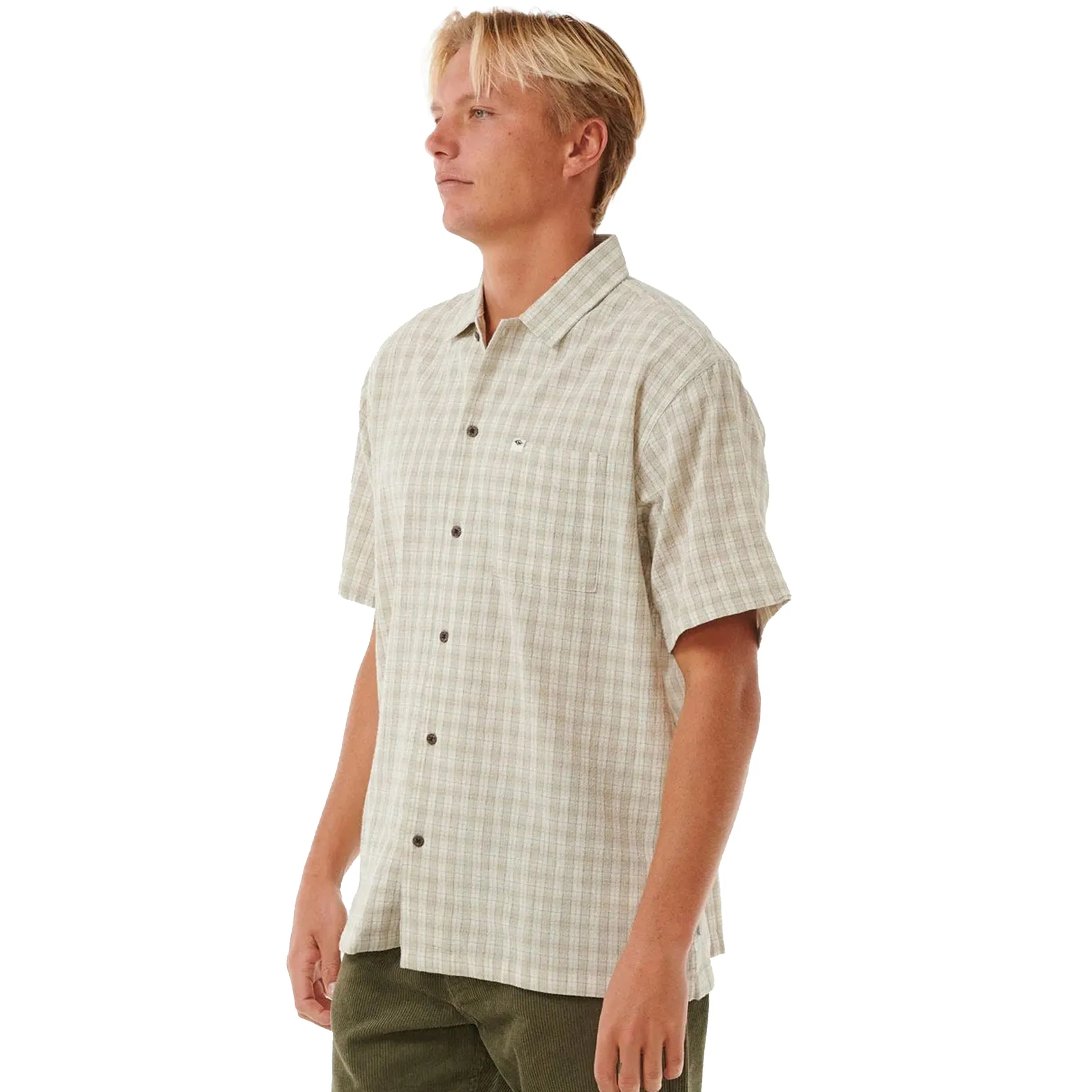 RIP CURL CLASSIC SURF CHECK SHIRT BONE