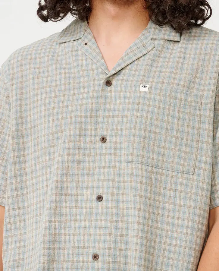 RIP CURL CLASSIC SURF CHECK SHIRT MINERAL BLUE