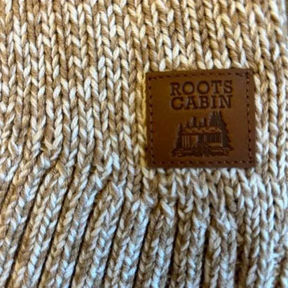 Roots Cotton Cabin Long Cardigan Tan Light Brown Twee Preppy Mod Retro Neutral