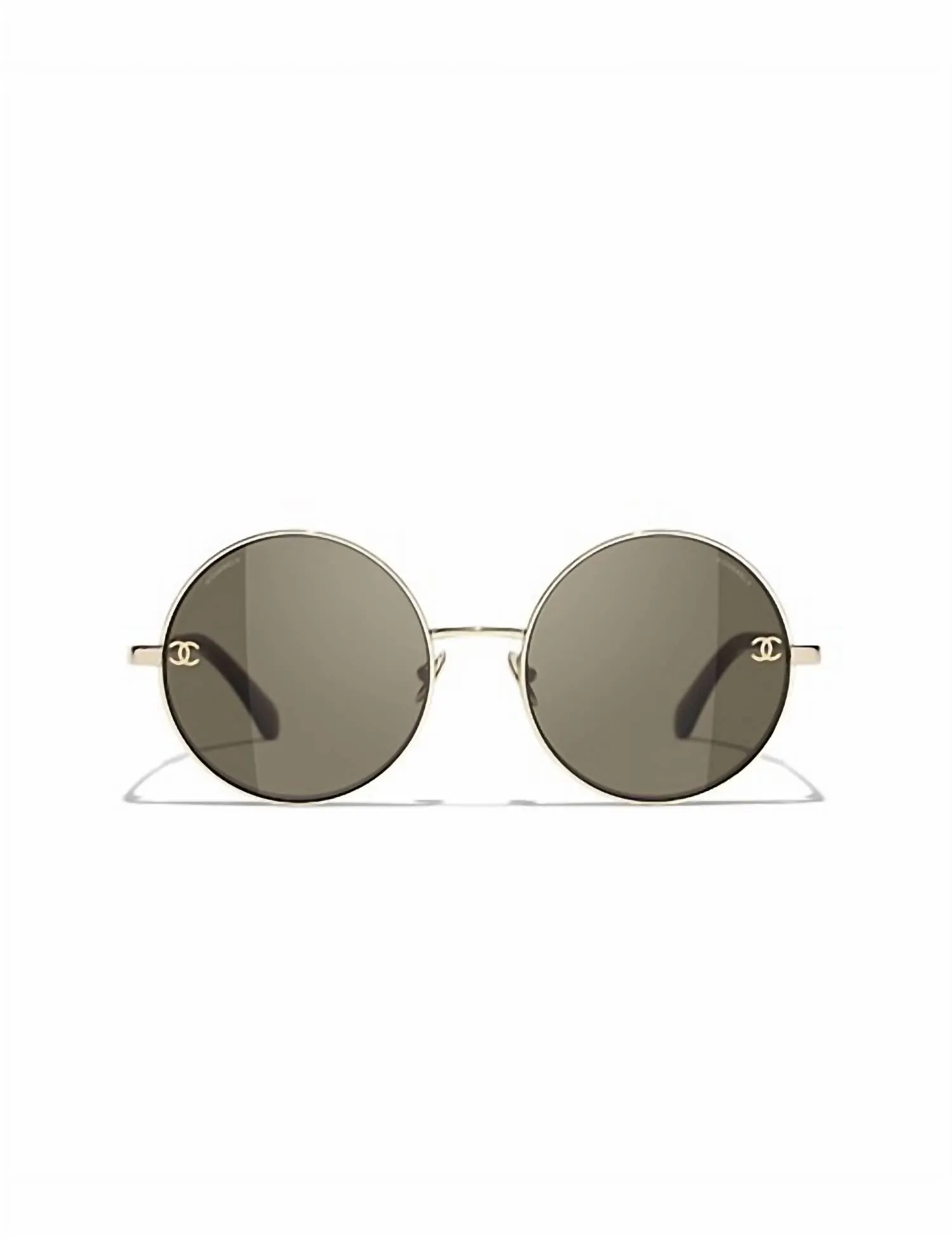 Round Non Polarized Sunglasses 4268 C395 - 3 - 54 In Gold/brown