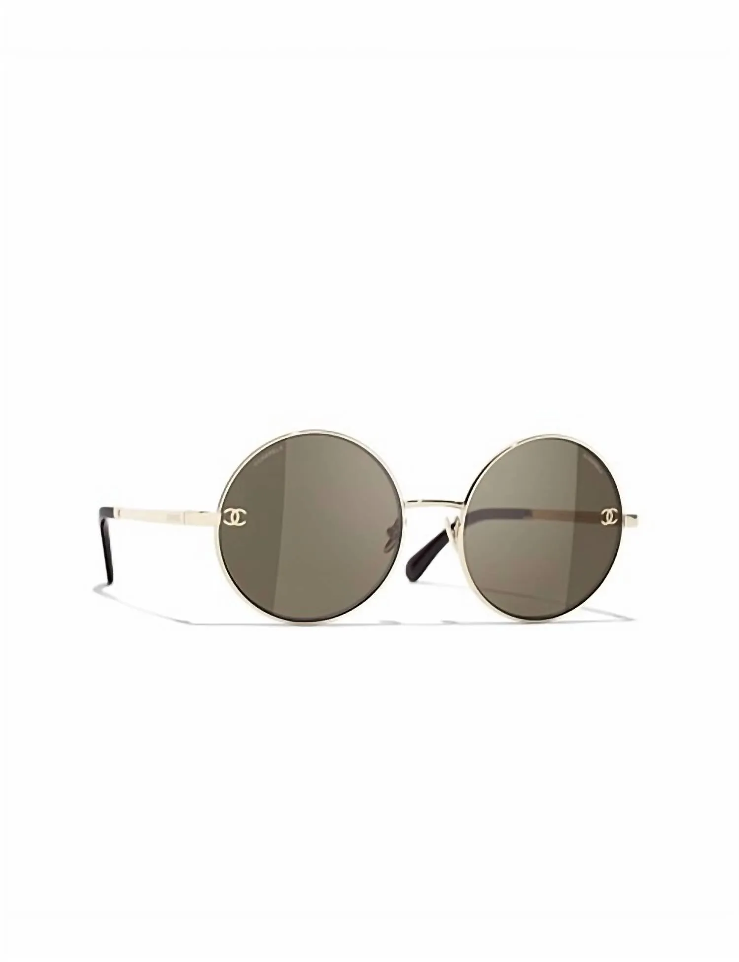 Round Non Polarized Sunglasses 4268 C395 - 3 - 54 In Gold/brown