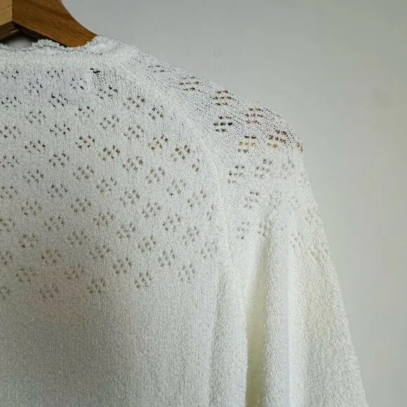 RUMORED Anthropologie Vermont Sweater Dress White Mini Dress Grad Spring Y2K NWT