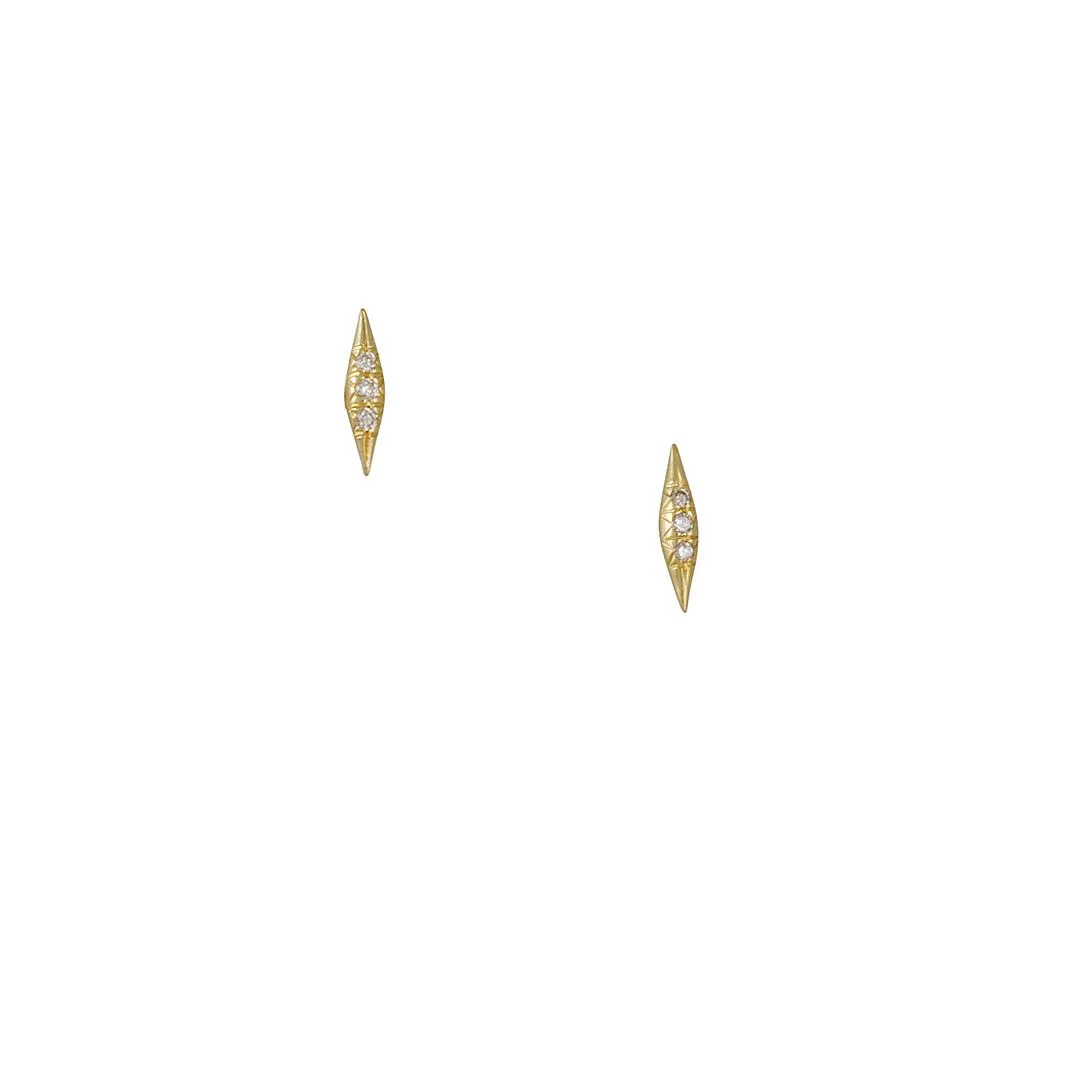 SALE - Pave Diamond Wave Stud