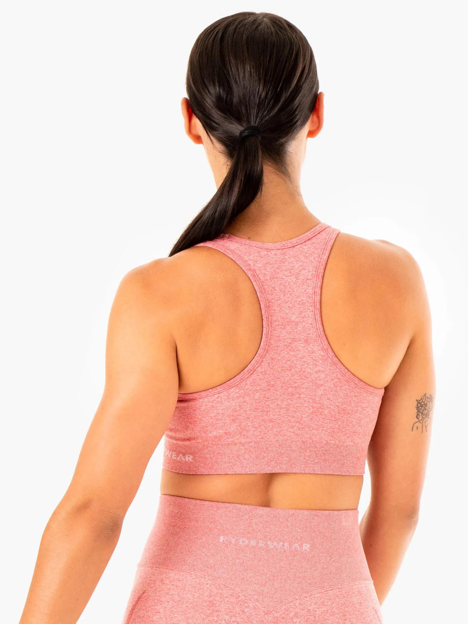 Sculpt Seamless Racer Back Sports Bra - Pink Marl