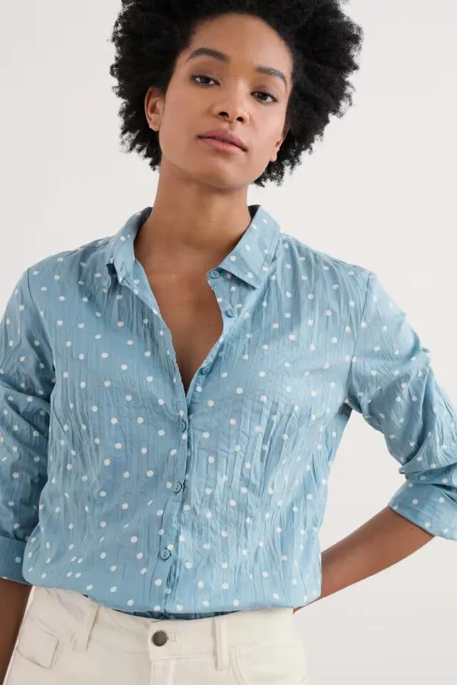 Seasalt Larissa Shirt Little Sponge Spot Hail